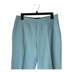 Piazza Sempione Pants Women 10 Blue Green Diamond Print Cropped Audrey Trousers Photo 2