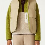 Tory Burch Green Puffer Vest with Cream Sherpa Jacket Photo 1