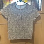 American Eagle  Outfitters Textured Short Sleeve Top - Gray Photo 0