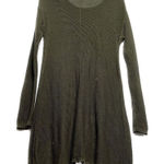 Latiste by Amy Womens Sweater Tunic Top Long Sleeve Cable Knit Army Green Small Green Photo 0