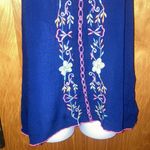Royal Blue Embroidered Between Me & You Tank Top Size XS Photo 2