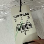 EXPRESS NWT  One Shoulder Bodycon Midi Ribbed Dress Medium Black Photo 2