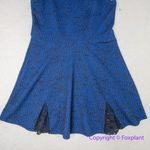 Leota  Women's Cynthia Sleeveless A-Line Dress Black/Blue, women size 2L‎ Photo 3
