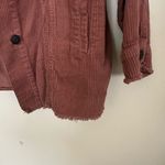 ZARA  Corduroy Long Sleeve Button Up Mauve Shacket Jacket sz Medium Photo 5