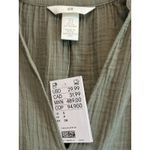 H&M NWT Muslin Dress 100% Cotton Khaki Green Gauzy Size Small Boho Beachy New Photo 1