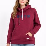 Burton  Womens Burgundy Indie Crush Neck Pullover Hoodie Sweatshirt Size Small Photo 0