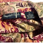 Artsy Gobelin Red Brown All Over Print Full Zip Jacket Size Medium Boho Chic Photo 2