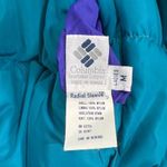 Columbia 90s Sz M Women's Puffer Ski Jacket Reversible Purple/Teal Radial Sleeve Purple Size M Photo 5