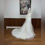 Elegant Saison Blanche Embroidered Organza Wedding Gown! White Size 8 Photo 3