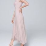 White House | Black Market WHBM S/L Keyhole Jumpsuit w/ Overlay in Cottage Rose sz 00 NWT Photo 4