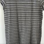 Loft Ann Taylor  Cotton Dark Stripe T-Shirt Dress Large Photo 3