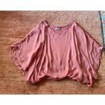 Tina Stephens Silk Blend Batwing Top Pink One Size Made in Italy Photo 2