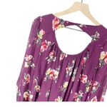 Impressions purple floral long sleeved slow shift dress womens size M Photo 4