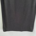 Pretty Little Thing High Waisted Ribbed Knit Midi Skirt Charcoal Grey Size 4 Photo 7