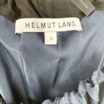 Helmut Lang NEW Gathered Silk Midi Cami Dress Geometric Scarf Blue Women's S Photo 6