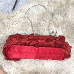 Red Evening Bag with Rhinestone Bow Silver Photo 5
