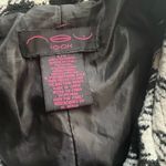 New Look WOOL BLEND Black and White Houndstooth Belted Pea Coat. Size L/G Size L Photo 6