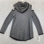 Style & Co  Sweater Cut Out Cold Shoulder Ribbed Long Sleeve XS Cowl Neck Photo 0