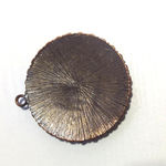 Gold Tone Faux Jade Turquoise Pendant 2" No Chain Green Photo 1