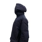 Everlane Long Quilted Puffer Coat Jacket Patch Pocket Hood Navy Blue size Small Photo 4