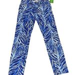 Lilly Pulitzer  South Ocean Skinny Crop Twilight Blue Early Riser Jeans Womens 00 Photo 0