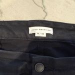 Good American  Black Exposed Button Fly Frayed Mini Boot Jeans 14/32 Photo 8