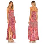 Free People  Forever Yours Smocked Slip Maxi Dress Size XS Red Floral Sleeveless Photo 14
