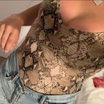 Olivaceous Snakeskin Bodysuit Photo 0