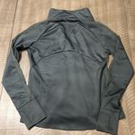 Apana  women’s green zip front warm up jacket with rose gold zipper, sheer arms Photo 5