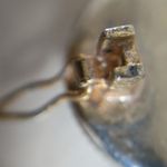 Oval Mother Pearl Scarf Clip Pony Tail Hair Cover Vintage Secure Hinge Closure Gold Photo 12