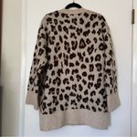 J.Crew  Animal Print Oversized Cardigan Sweater Jacket Womens Medium Merino Photo 6