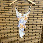 Lucky Brand Lucky Purple And Orange Cutout Front One Piece Swimsuit Size Small Photo 2