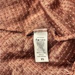 LuLaRoe Jill Pink Shimmer Elastic Waist Eyelash Fringe Knit Skirt Size XS Photo 6