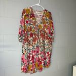Natural Life  Stella V-Neck Mini Dress in Pink Vintage Floral Women’s Size Small Photo 2