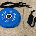 20kg Weight Plate Design Gym Crossbody Bag Waterproof Training Disc Bag Blue Photo 2