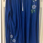 April Cornell knit top open wrap style XS Blue Photo 0