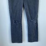 ROLLA'S Original High Rise Straight Jeans Size 27 Black Knee Rips High Rise Photo 6