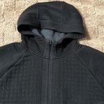 Nike EXCELLENT Black Quilted Full-Zip Cropped Hoodie Jacket Size M Medium Photo 4