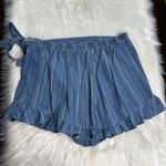 American Eagle Blue Striped High Waisted Skort Short Photo 6