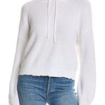 525 America The Alli Distressed Relaxed Hooded Sweater White Women’s. Size M Size M Photo 0
