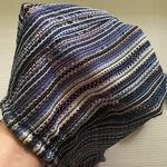 Becca swim women’s blue stripe crochet open leg boho beach pants, size medium Photo 5