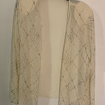 R & M Richards  Cream Beaded Jacket Photo 0