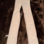 Maniere De Voir NWT Moniere De Voir Flared Knitted Laced Up Leggings Ivory Small Photo 0