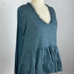 Anthropologie  Deletta Teal Peplum Top Photo 1