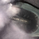 Sesto Meucci  Black Leather Sock Boots 39.5 Pointed Toe Block Heel Avant Garde Photo 3