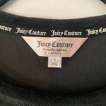 Juicy Couture Black Velour Long Sleeve Jeweled Crewneck Shirt Y2K Women's Large Photo 1