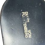 Diane Von Furstenberg  Black Knotted Leather Thong Slide Sandals Shoes size 6 36 Photo 1