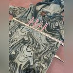 Brooklyn Cloth  Teal Swirl Embroidered Drip Hoodie. Kangaroo Pocket. Sz: S. Photo 2