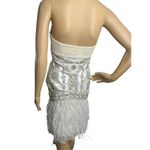 Sue Wong NWT  9020’s flapper style strapless mini feather needed dress sz 4 Photo 3