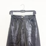 Aritzia Wilfred Melina Vegan Leather Pants Size 00 Black Straight Leg Photo 4